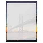 Beautiful Sunset: Bay Bridge, San Francisco, Calif Custom Letterhead