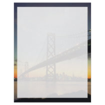 Beautiful Sunset: Bay Bridge, San Francisco, Calif Custom Letterhead