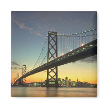 Beautiful Sunset: Bay Bridge, San Francisco, Calif Fridge Magnet