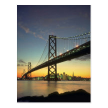 Beautiful Sunset: Bay Bridge, San Francisco, Calif Postcards