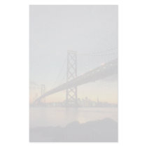 Beautiful Sunset: Bay Bridge, San Francisco, Calif Custom Stationery
