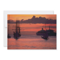 Beautiful Sunset: Bridgetown Harbor, Barbados Personalized Invites