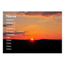 Beautiful sunset business cards
