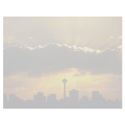 Beautiful Sunset: Calgary sunset, Alberta, Canada Letterhead Template by inspirelove