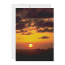 Beautiful Sunset: Downtown skyline, San Diego, Cal Personalized Invite