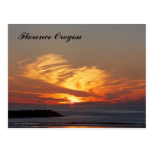 Beautiful Sunset in Florence Oregon Post Card