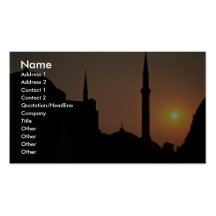 Beautiful Sunset: Istanbul, Turkey Business Card Template