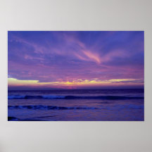 Beautiful Sunset: Mission Beach, San Diego, Califo Print