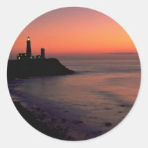 Beautiful Sunset: Montauk Point Light House, Long Sticker