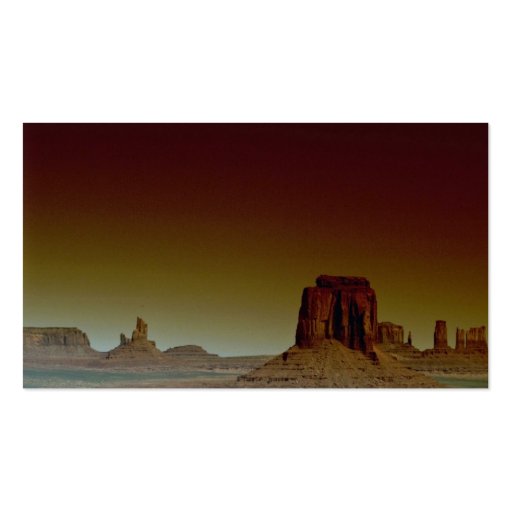 Beautiful Sunset: Monument Valley, America's South Business Card (back side)