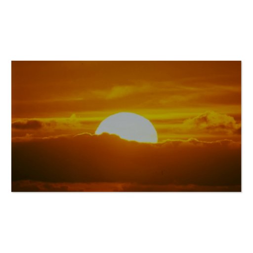 Beautiful Sunset: Moorea, outer reef pass, Tahiti Business Cards (back side)