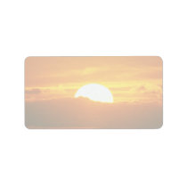 Beautiful Sunset: Moorea, outer reef pass, Tahiti labels