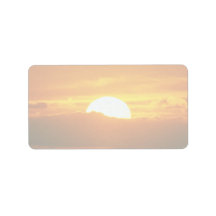 Beautiful Sunset: Moorea, outer reef pass, Tahiti Custom Address Labels