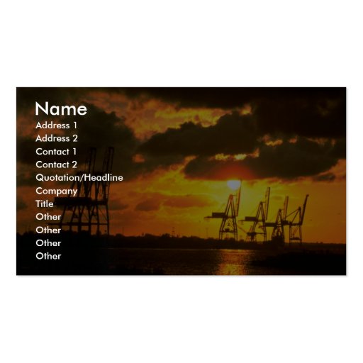 Beautiful Sunset: Norfolk, Virginia Business Card Templates