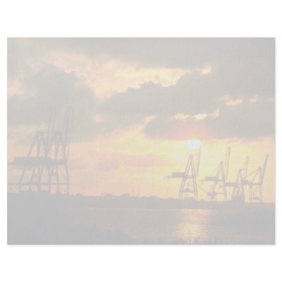 Beautiful Sunset: Norfolk, Virginia Customized Letterhead by inspirelove