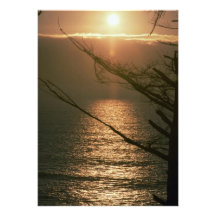 Beautiful Sunset: Ocean Beach, San Francisco, Cali Custom Announcements