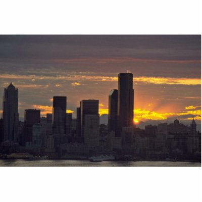 Beautiful Sunset Over City Acrylic Cut Out by BreathtakingNature