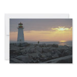 Beautiful Sunset: Peggy's Cove Light House, Nova S Personalized Invitations
