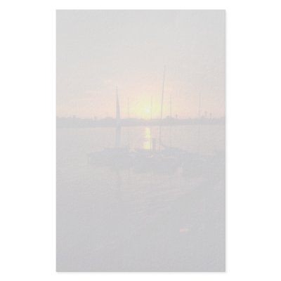 Beautiful Sunset: Santa Clara Point, Mission Bay, Customized Stationery by inspirelove
