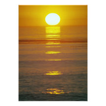 Beautiful Sunset: Solana Beach California Personalized Invitation