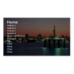 Beautiful Sunset: Sunset off newly built oil rig, Business Card