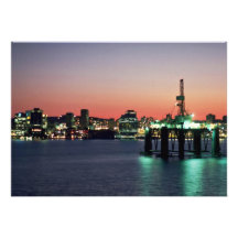 Beautiful Sunset: Sunset off newly built oil rig, Custom Invitations
