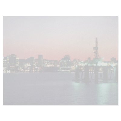 Beautiful Sunset: Sunset off newly built oil rig, Personalized Letterhead by inspirelove