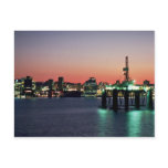 Beautiful Sunset: Sunset off newly built oil rig, postcards