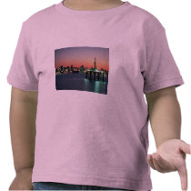 Beautiful Sunset: Sunset off newly built oil rig, Tee Shirts