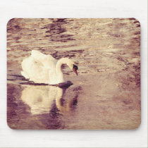 Beautiful swan mousepad mousepads