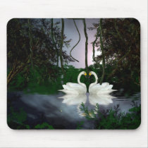 beautiful swans scene mousepad 1 by ElegantRose beautiful swans scene mousepad 1