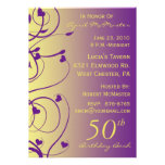 Beautiful Swirls 50th Birthday Invitation invitations