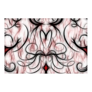Beautiful Swirly Red and Black Fractal Design Print