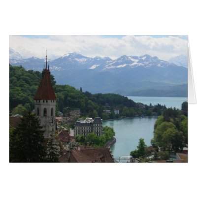 Beautiful Swiss Landscape Greeting Card by Caiwilsh