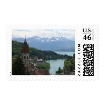 Beautiful Swiss Landscape Stamp