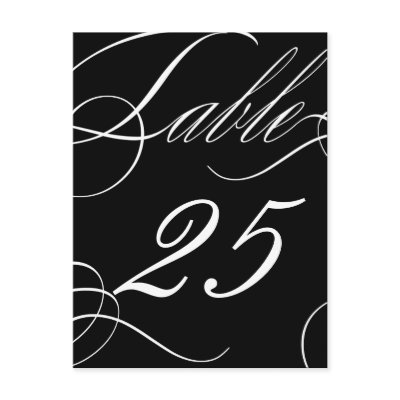 Beautiful Table Number (Customizable Background) Postcard