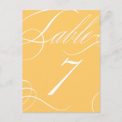 Beautiful Table Number (Customizable Background) Post Cards