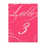 Beautiful Table Number (Customizable Background) Post Card