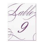 Beautiful Table Number (Customizable Text Color) postcards