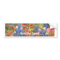 Beautiful Texas Wildflowers Bumper Sticker bumper stickers