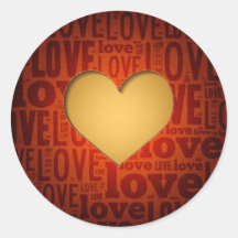 Beautiful textile heart - Valentine s Day card Sticker