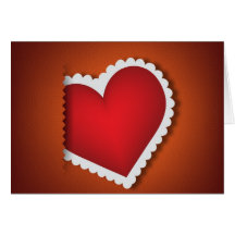 Beautiful textile heart - Valentine s Day Cards