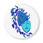 Beautiful Theatre Masks Fridge Magnets