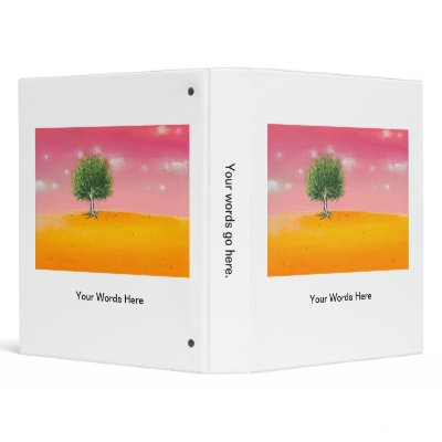 Beautiful tree landscape art original painting binder by SimpleTerms