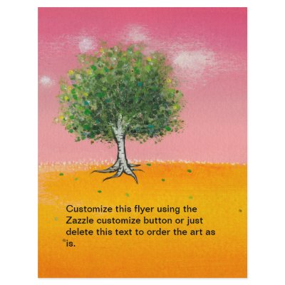 Beautiful tree landscape art original painting custom flyer by SimpleTerms