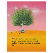 Beautiful tree landscape art original painting custom flyer