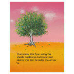 Beautiful tree landscape art original painting flyers