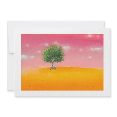 Beautiful tree landscape art original painting personalized invite by SimpleTerms
