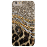 Beautiful trendy leopard faux animal print barely there iPhone 6 plus case