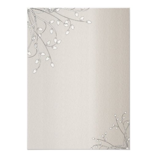 Beautiful Trendy Pussy Willow Wedding Invitation